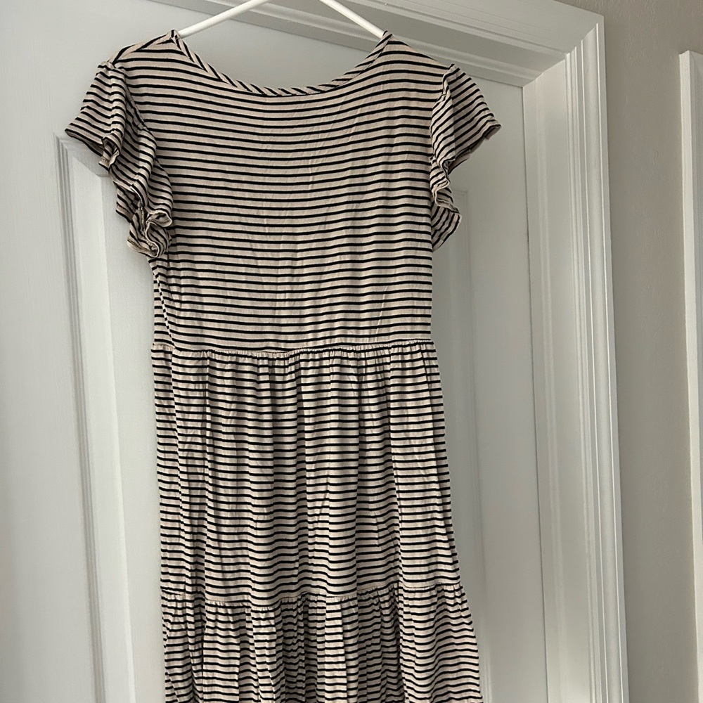 olivia rae dress black white striped dress small women’s